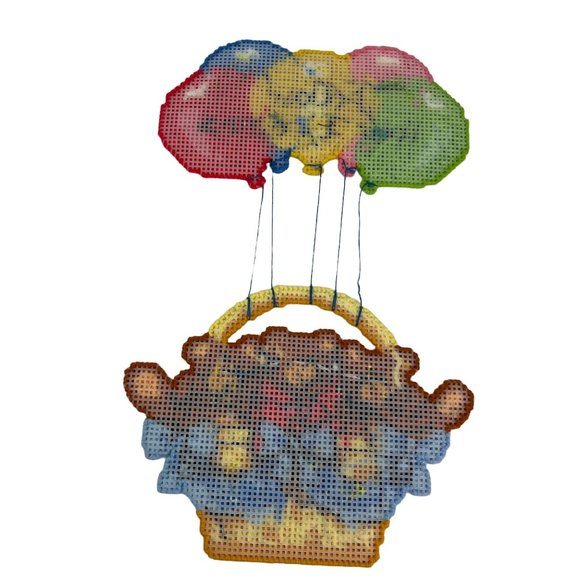 Teddy Bears Baby Room Wall Hanging Follow Your Dreams Balloons Handmade - Picture 4 of 4